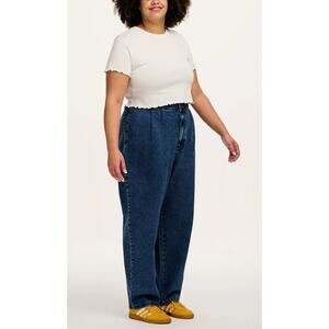 Lucy & Yak High Rise Jeans in Dark Blue